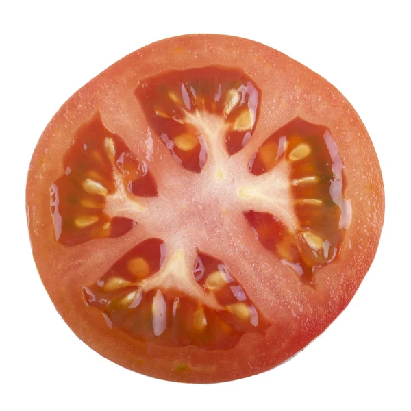 Closeup Tomato Isolated White Background — Stock Photo, Image