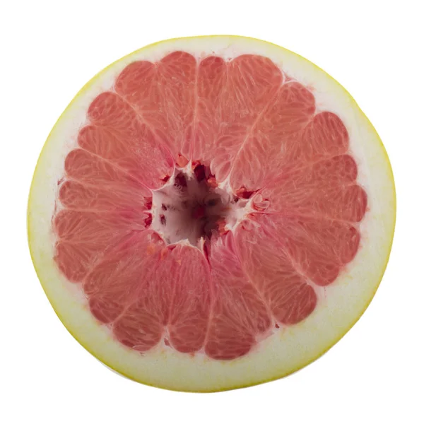 白色背景上孤立的柑橘类水果切成薄片 — 图库照片