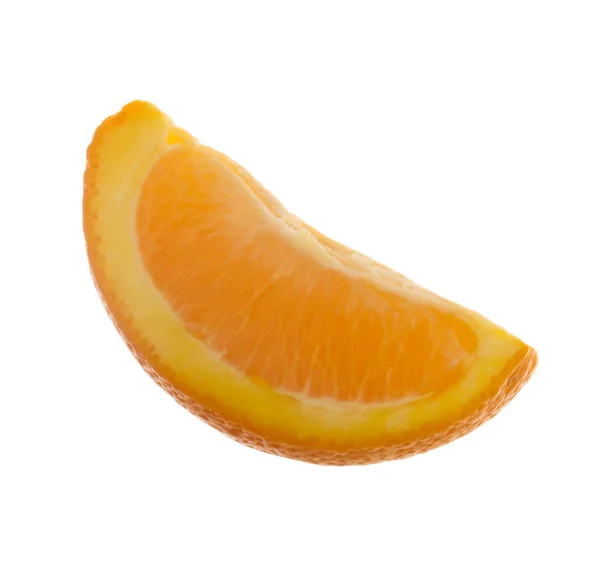 Sladká Zralá Oranžová Izolovaná Bílém Pozadí Zblízka — Stock fotografie