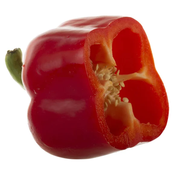 Closeup Bell Pepper Isolated White Background Close — Stock Photo, Image