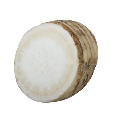 beyaz arka planda izole sebze kökü