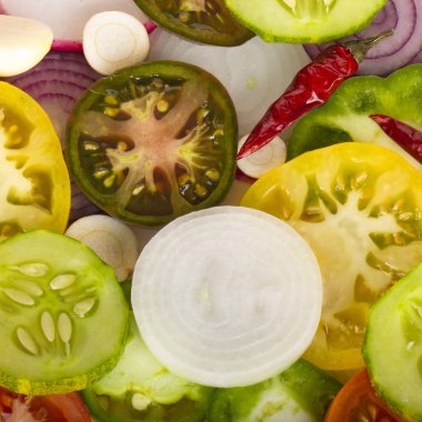 Farklı sebze yakın çekim