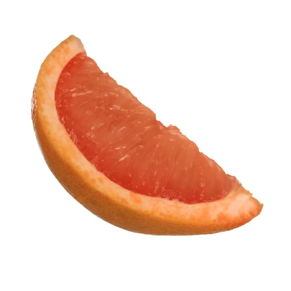 Zralý Grapefruitu Izolovaný Bílém Pozadí Zblízka — Stock fotografie
