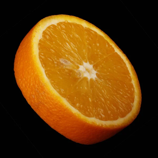 Ώριμο Γλυκό Πορτοκαλί Απομονώνεται Λευκό Φόντο Κοντινό — Φωτογραφία Αρχείου