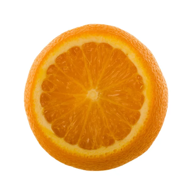 白い背景に隔離された甘い熟したオレンジ クローズアップ — ストック写真