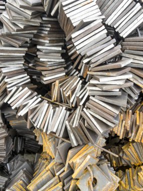 Arka plan ve metal doku. Sıradan şeylere alışılmadık bir bakış.