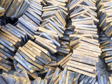 Arka plan ve metal doku. Sıradan şeylere alışılmadık bir bakış.