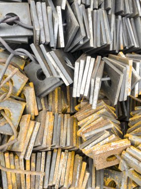 Arka plan ve metal doku. Sıradan şeylere alışılmadık bir bakış.