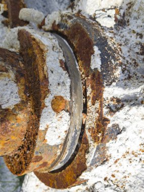 Arka plan ve metal doku. Sıradan şeylere alışılmadık bir bakış.