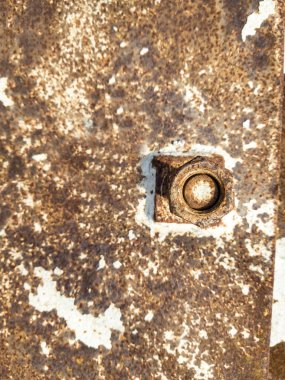 Arka plan ve metal doku. Sıradan şeylere alışılmadık bir bakış.