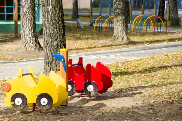 Parco Giochi Auto Scivoli Giochi Educativi Bambini Tempo Libero — Foto Stock