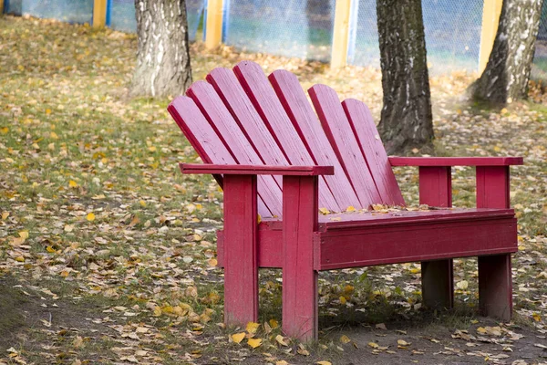 Cozy Bench Autumn Park Peace Quiet Peace Nature — Stock Photo, Image