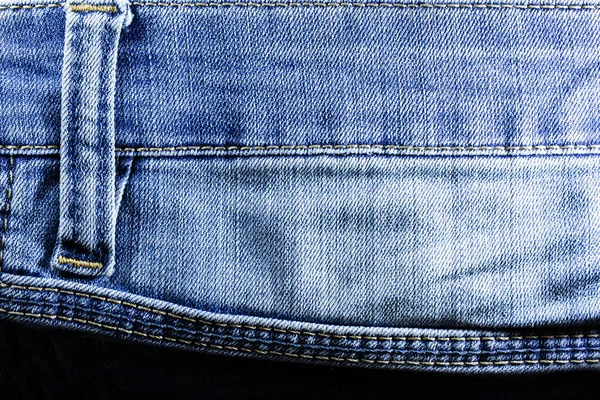 Jeans的背景服装广告的概念 最受欢迎的面料特写 织物的质地 — 图库照片