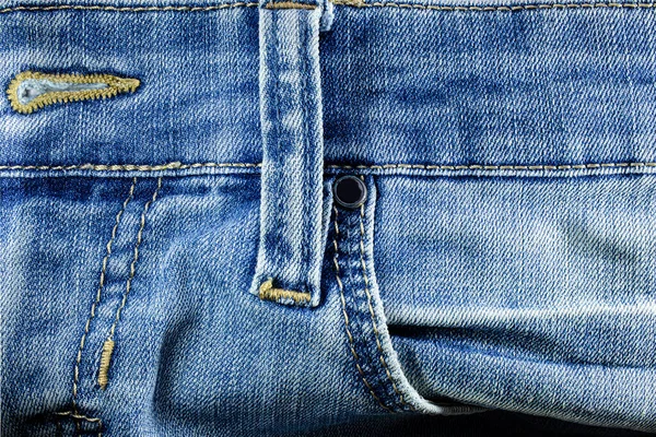 Jeans的背景服装广告的概念 最受欢迎的面料特写 织物的质地 — 图库照片