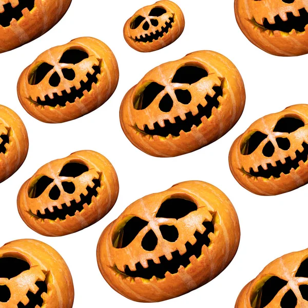 Senza Soluzione Continuità Infinito Modello Zucca Halloween Sfondo Festivo Progettazione — Foto Stock