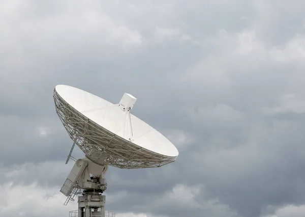 Radio Telescope Dish Pointing Sky Stock Photo
