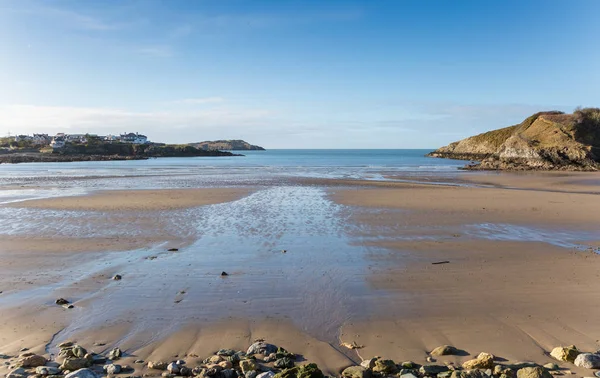 Plage Cemaes Bay Anglesey Nord Pays Galles Marée Basse — Photo
