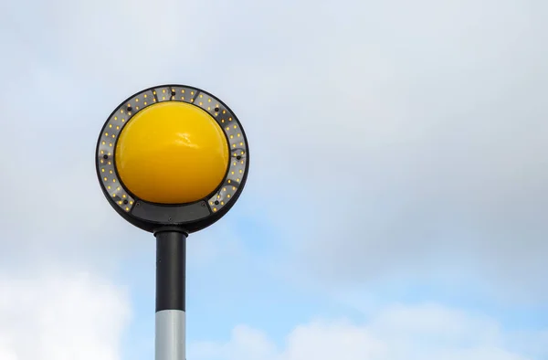 Belisha Beacon Licht Voetgangersoversteekplaats Stockfoto