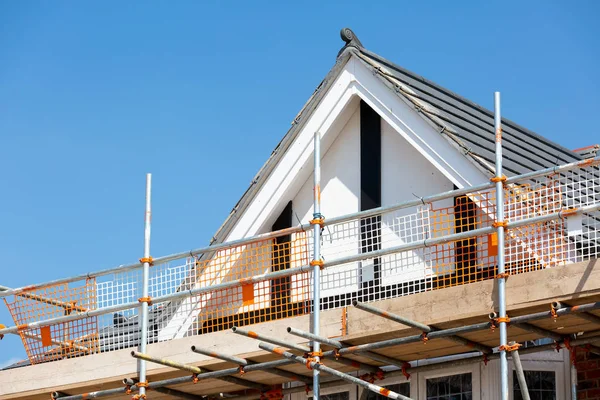 Gable End Roof New Build Residential Property Stock Photo