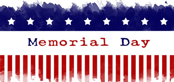 Memorial Day wenskaart Amerikaanse vlag grunge achtergrond — Stockfoto