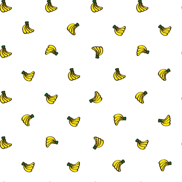Бесшовный рисунок желтых бананов на белом фоне. Желтый тропический фруктовый фон — стоковое фото