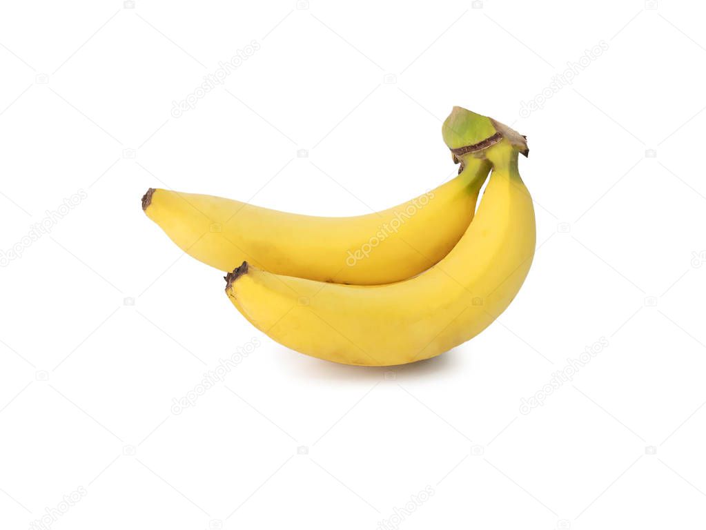 bunch of banana isolated on the white background , studio shot