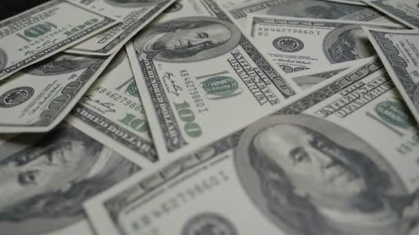 Dollar Bankbiljet Geld Voor Achtergrond Usa Dollars Geld Ingesteld Met — Stockvideo