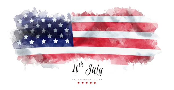 행복한 독립 기념일 인사말 카드 미국 국기 그런지 배경 — 스톡 사진