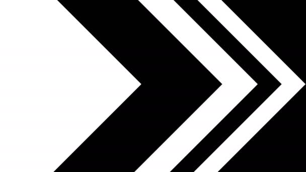 Grafica Astratta Del Movimento Sfondo Animato Triangolo Bianco Nero Movimento — Video Stock