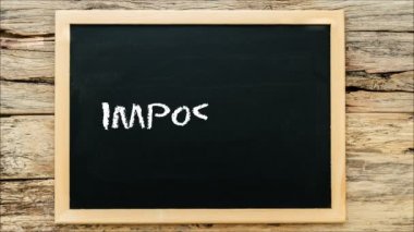 tebeşir yazma, Impossible kelime ve tebeşir üzerinde mümkün kılmak için 