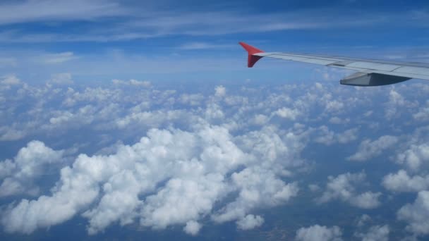 Imágenes Viajando Por Aire Vista Aérea Través Una Ventana Del — Vídeos de Stock