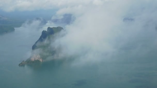 Luftbild Von Der Schönheit Der Naturlandschaft Mit Vielen Kleinen Inseln — Stockvideo