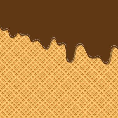 acı tatlı kakao çikolata krema lezzet dondurma doku tabakası gofret arka plan desen duvar kağıdı eritilmiş. vektör illüstrasyon. punchy yaratıcı pastel ve kopya alanı ile minimalizm arka plan