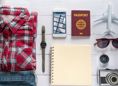 Seyahat eşyasının yatağı aksesuar, temel tatil eşyaları aksesuarı. seyahat kavramı