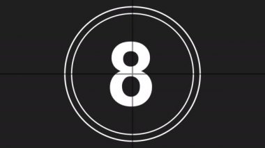 4 bin. gerçek zamanlı geri sayım lideri grafiği 10 'dan 0' a kadar sayıyor rakamlar ters, tek renkli vintage tarzı 