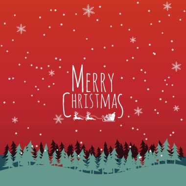 Parlak Xmas arka planında Mutlu Noeller ve kar taneleri, ışık ve yıldızlı kış manzaraları. Mevsimlik ve bayram için mutlu Noeller kartı. vektör illüstrasyonu