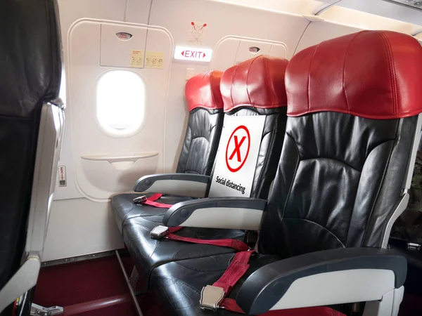 Κάθισμα Για Επιβάτη Χώρο Για Κάθε Καρέκλα Στο Αεροπλάνο Για — Φωτογραφία Αρχείου