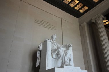 Abraham Lincoln Lincoln Memorial National Mall Washington, DC içinde'heykeli.