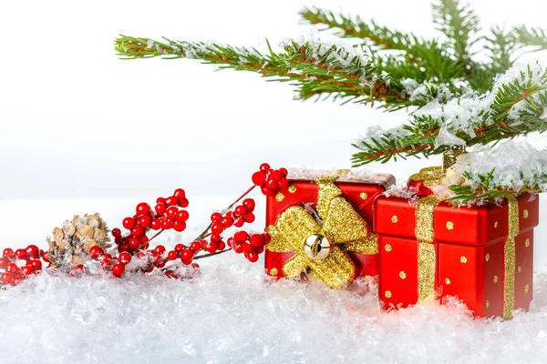 Christmas Greeting Card Seasonal Decoration Copy Space — Stock Photo, Image