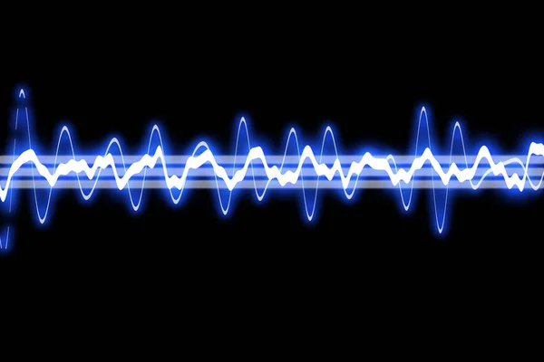 Sound Waves Blue Abstrakt Background — Stock Photo, Image