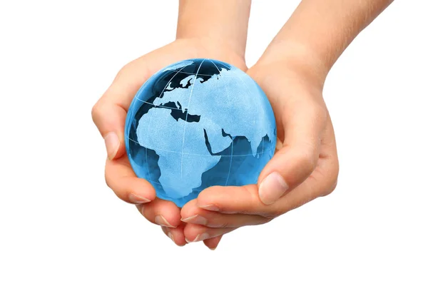 Hand holding the Earth — Stock Photo, Image