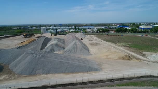 Construção Pista Vazamento Concreto Construção Aeroporto — Vídeo de Stock