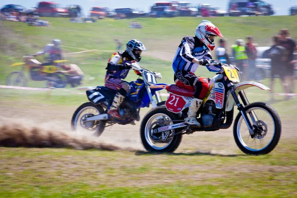 Motorradrennen Auf Der Strecke — Stockfoto