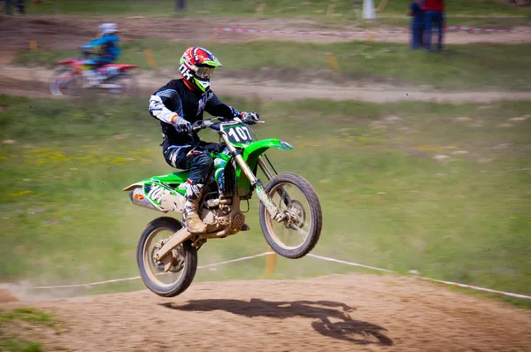 Motorradrennen Auf Der Strecke — Stockfoto