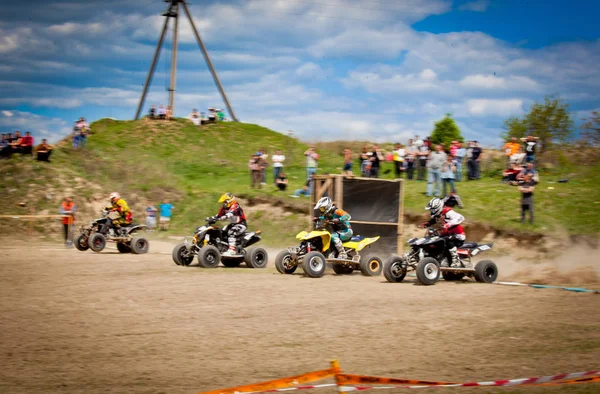 Quad Bike Racing Pista — Fotografia de Stock