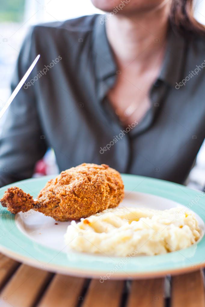 Traditional ukrainian food: Chicken cutlets with butter on Kiev 