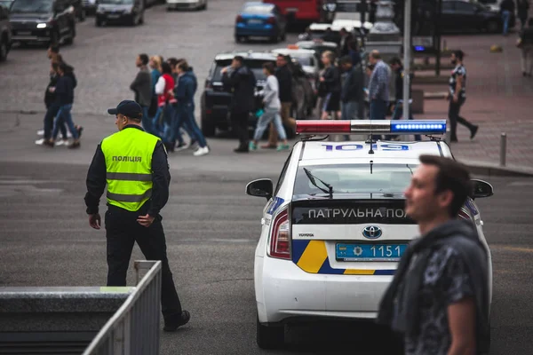 乌克兰警察在工作 确保国家的法律和秩序 乌克兰 — 图库照片