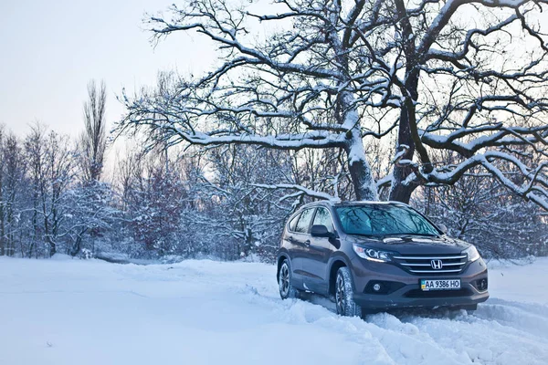 Ukrayna, Kiev 'de Honda Cr-V kışı