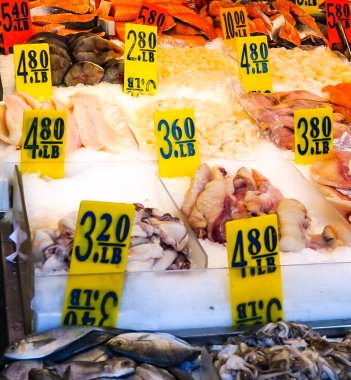 Bir ekran balık Balık Market