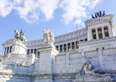 Victor Emmanual Anıt veya anıt Vittorio Emanuele'ye Piazza Venezia, Rome, İtalya